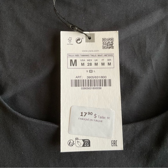 Zara NWT Black Sleeveless Top - Picture 3 of 5